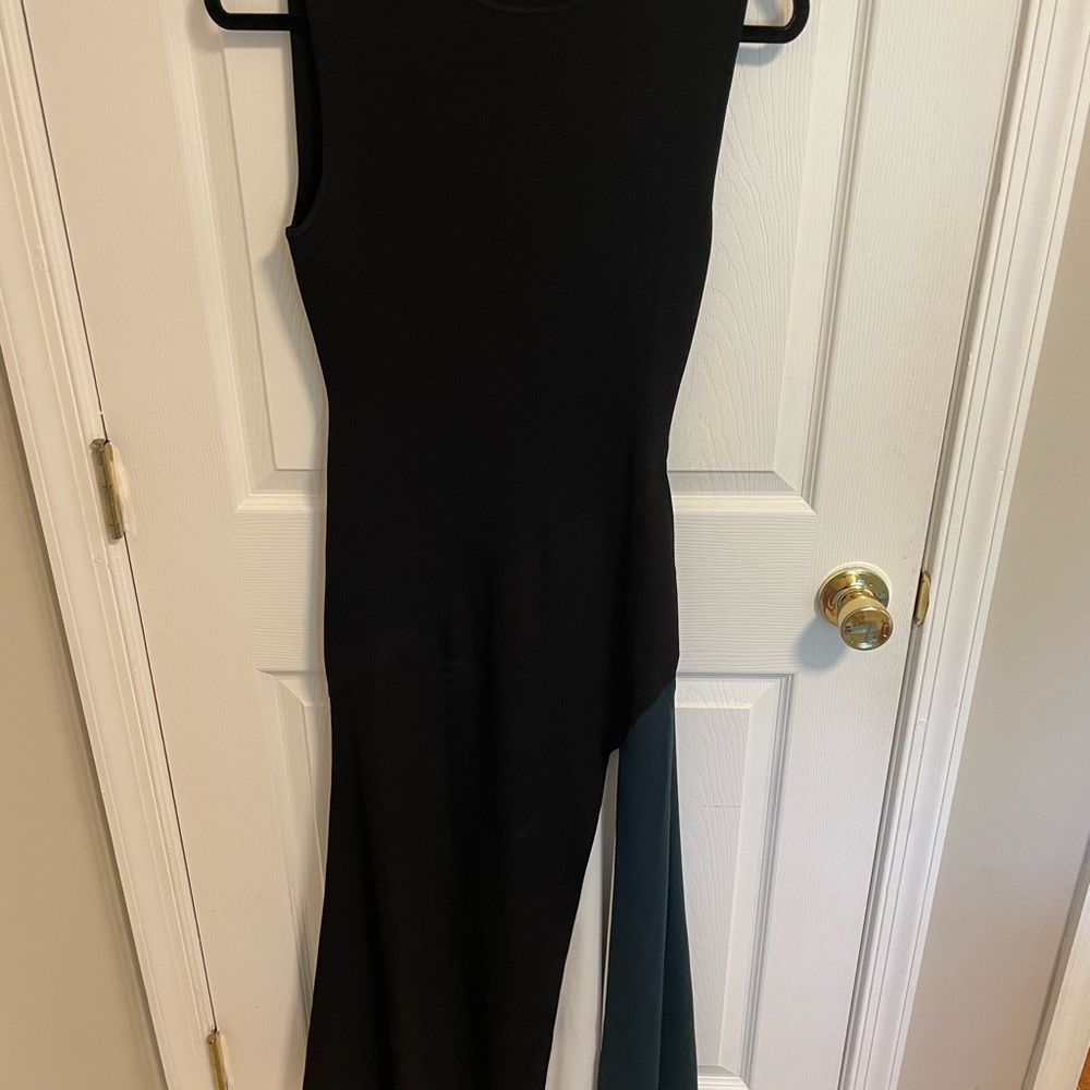 Reiss Black Asymmetrical Sheath Dress